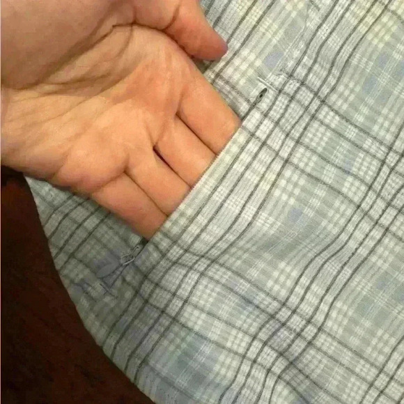 L.L. Bean vented plaid button down top XS - Picture 6 of 8